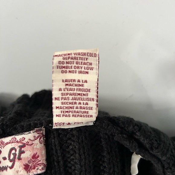 EX-GF black short-sleeves sweater with hood - Picture 5 of 7